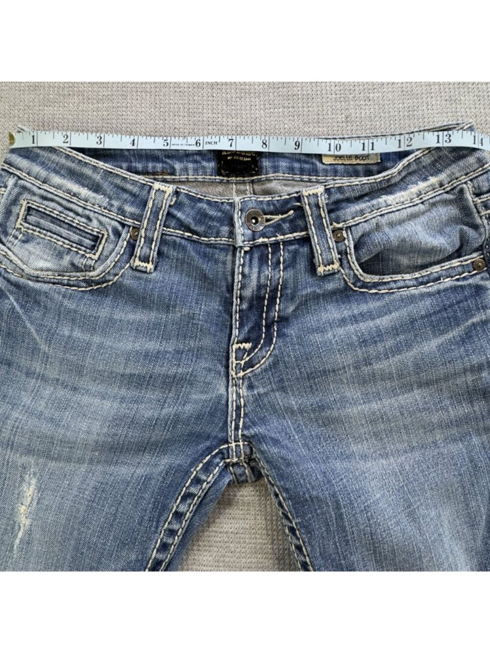 Anoname Joelle Bootcut Jeans Womens Size 27 Distressed Medium Wash Denim 28x32 - Picture 11 of 16